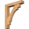 Ekena Millwork Merced Block Smooth Bracket w/ Offset Brace, Western Red Cedar, 5 1/2"W x 28"D x 32"H BKT0604X28X32MRC05SWR - alternate 1